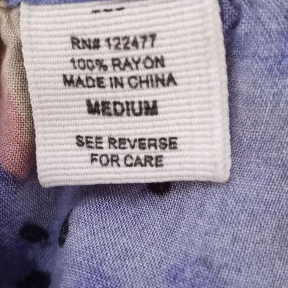 FULL TILT FLORAL PURPLE & CREAM RUFFLE DRESS SZ.M EUC - Picture 8 of 9